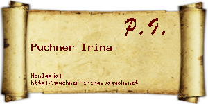 Puchner Irina névjegykártya